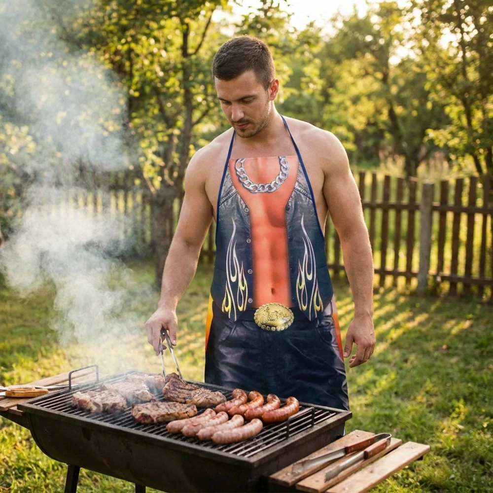 Sexy zástěra pro muže - kovboj