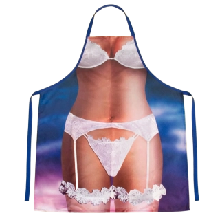 Sexy zástěra pro ženy - dívka ve spodním prádle